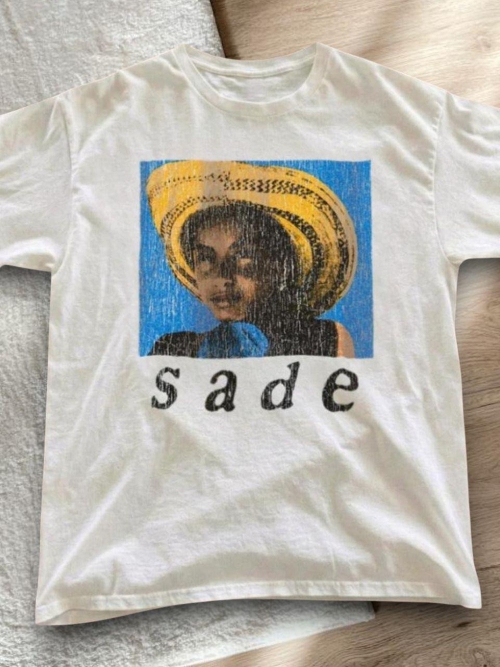 Vintage Sade Adu Graphic T‑Shirt, Retro 90s Music Band Tee White T-shirt